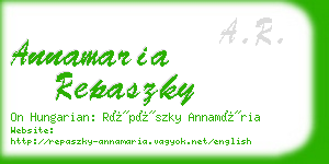 annamaria repaszky business card